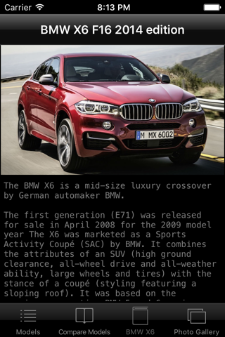 Car Specs BMW X6 F16 2014 screenshot 4