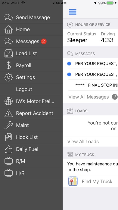 IWX Motor Freight Mobile screenshot 2
