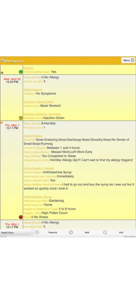 Game screenshot Allergy Diary hack