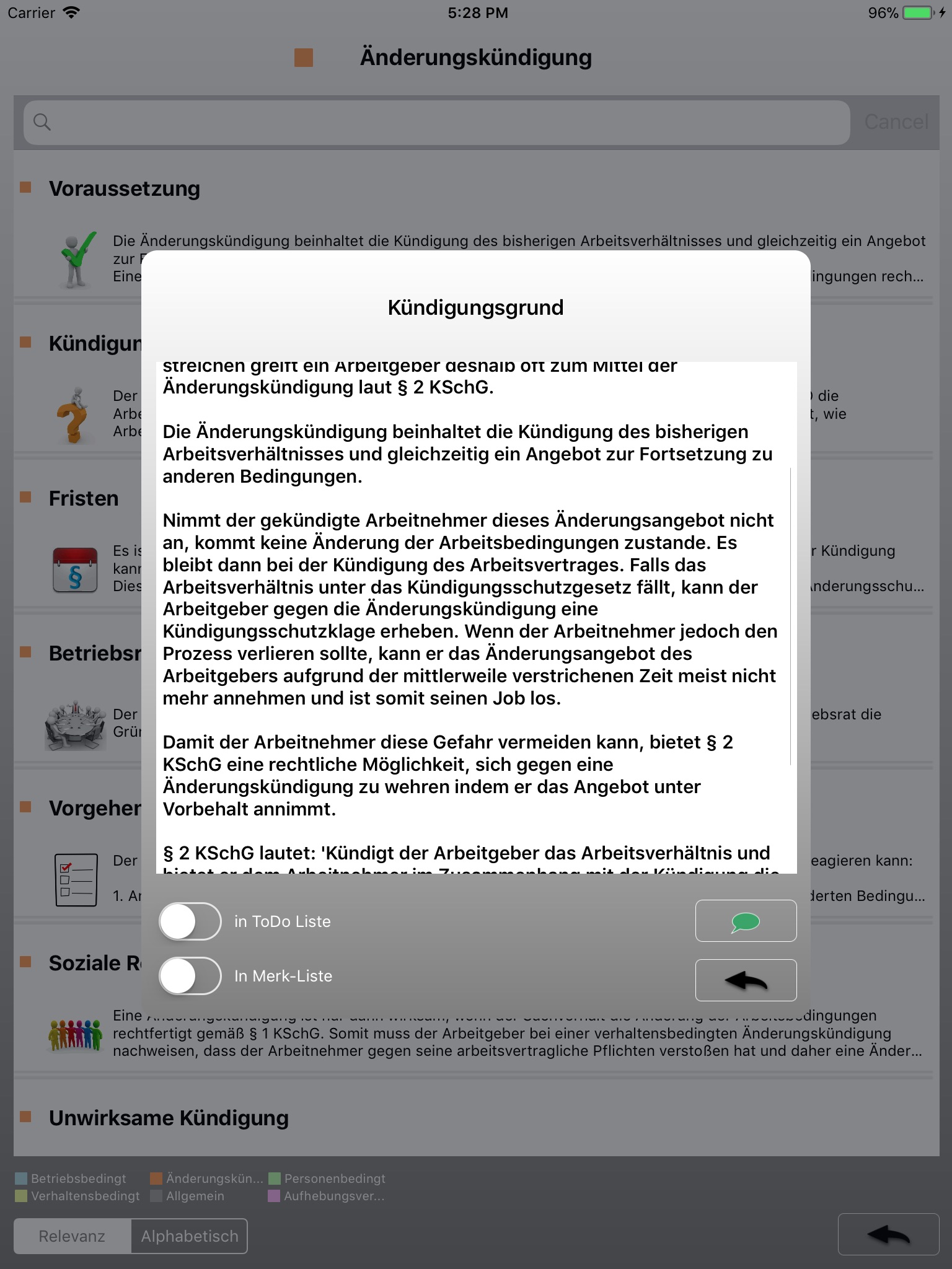 Kündigung & Abmahnung screenshot 3