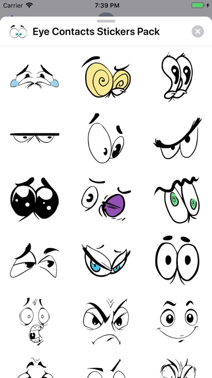 Eye Contacts Stickers Pack