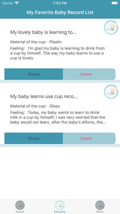 Baby Learns Use Cup Record