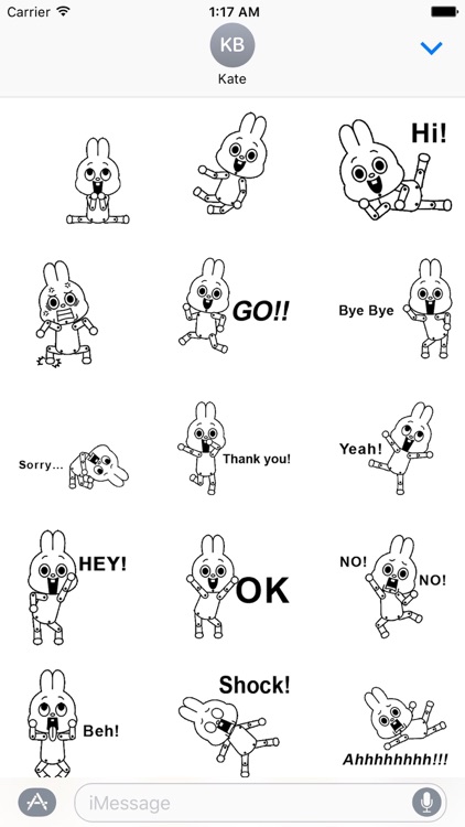 Animated Robot Rabit Sticker