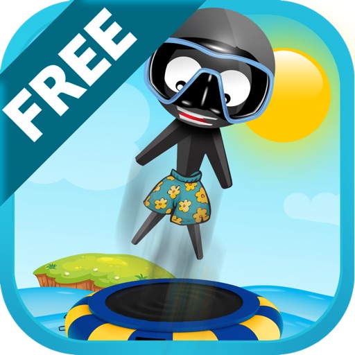 Stickman Water Trampoline FREE - Flipping Summer! iOS App