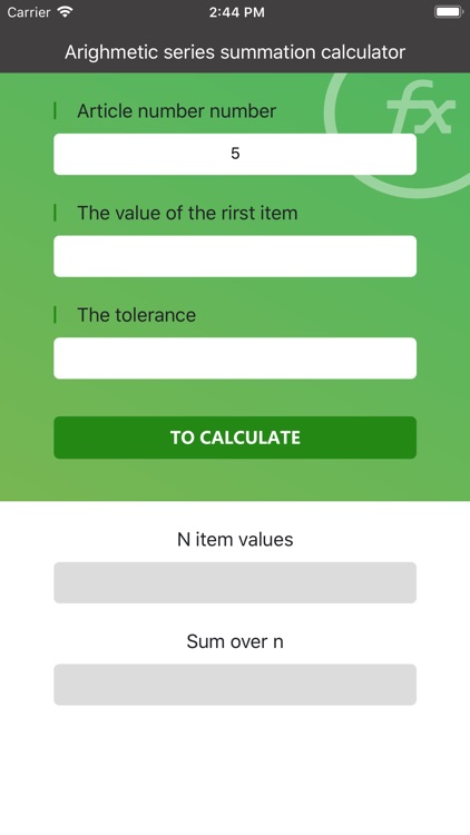 Arithmetic sequence calculatio