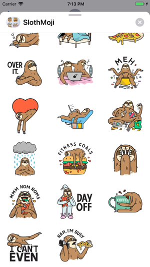 SlothMoji - Sloth Stickers(圖3)-速報App