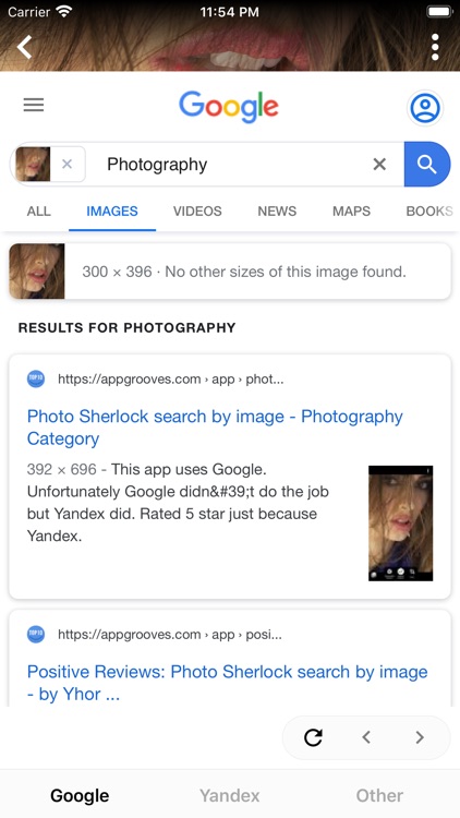 Photo Sherlock search by image