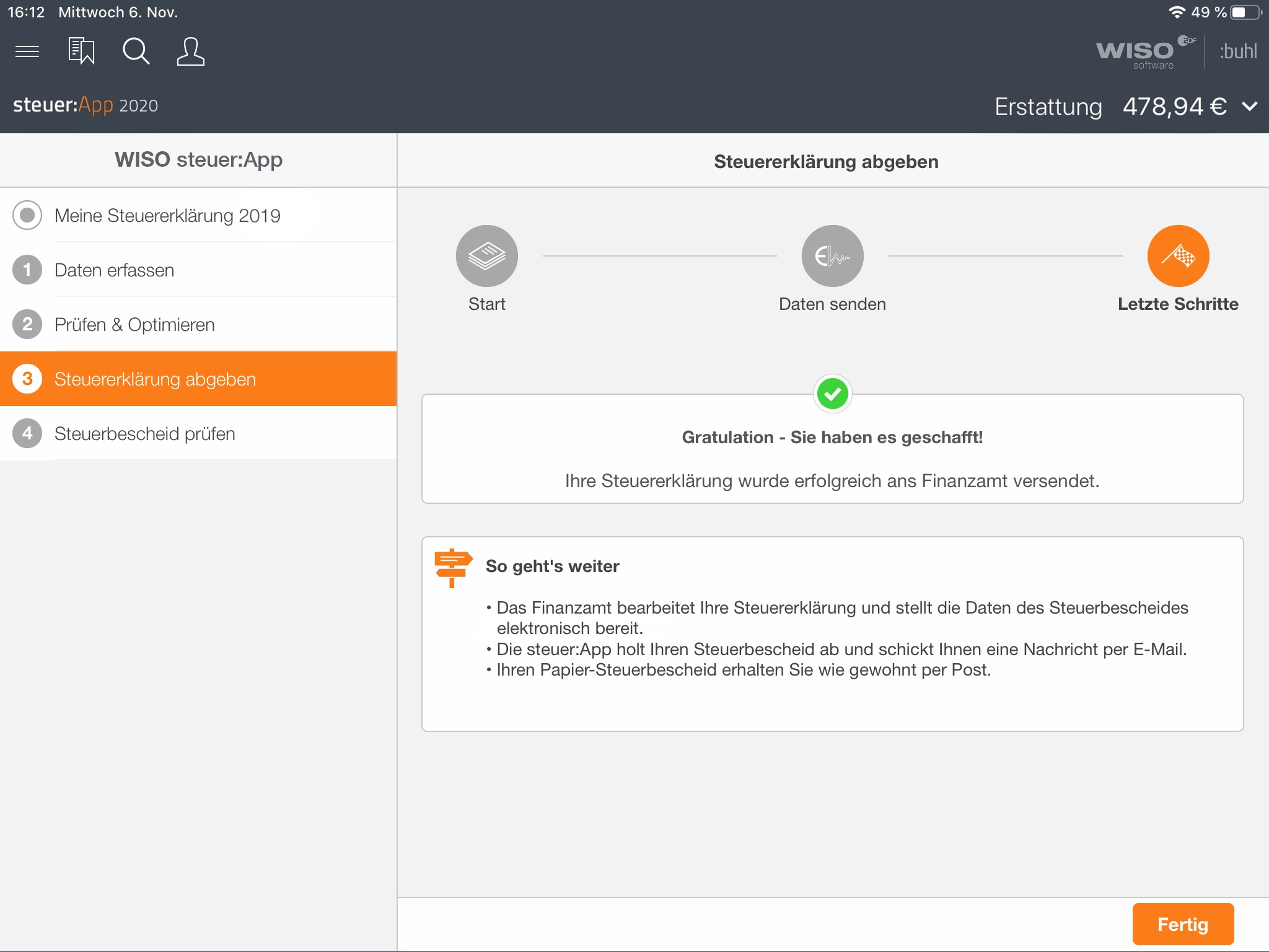 WISO steuer:App 2020 screenshot 4