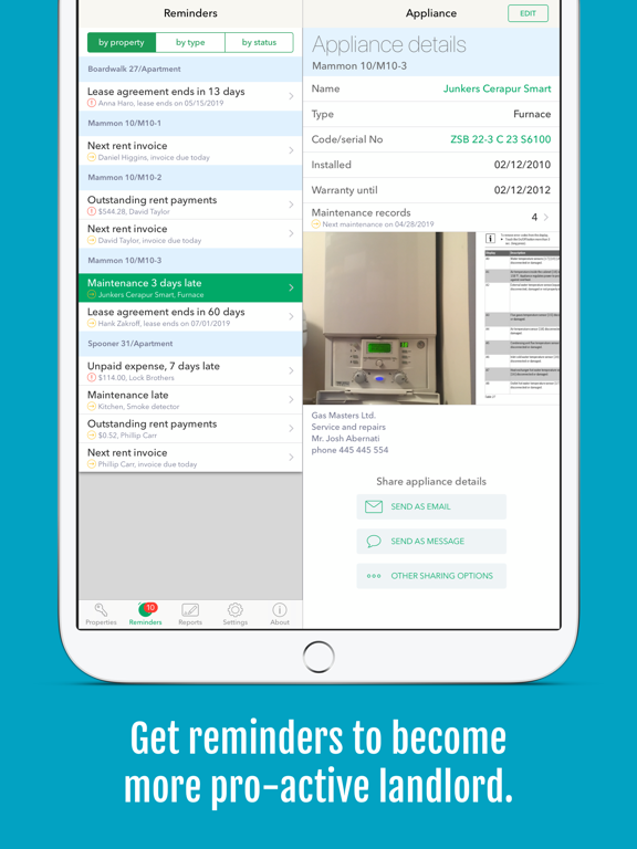 Landlordy (free) - rental property management for private landlord screenshot