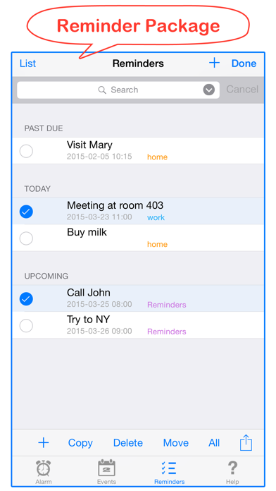 Calendar & Reminder Alarms Screenshots