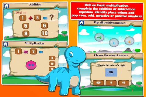 Dino Second Grade School Games screenshot 2