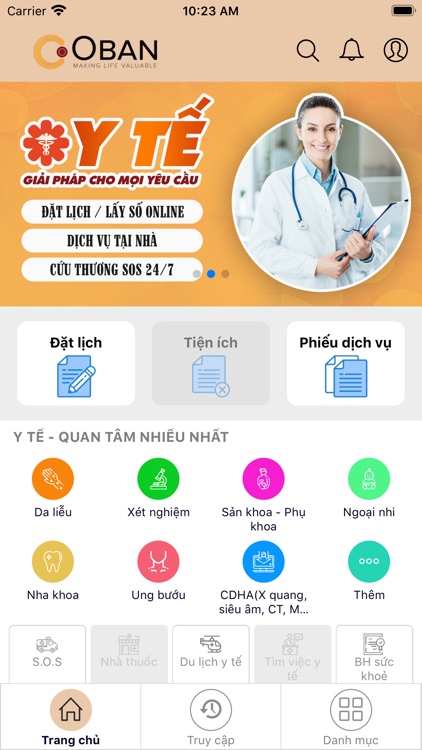 OBan - Đặt lịch c/s sức khỏe