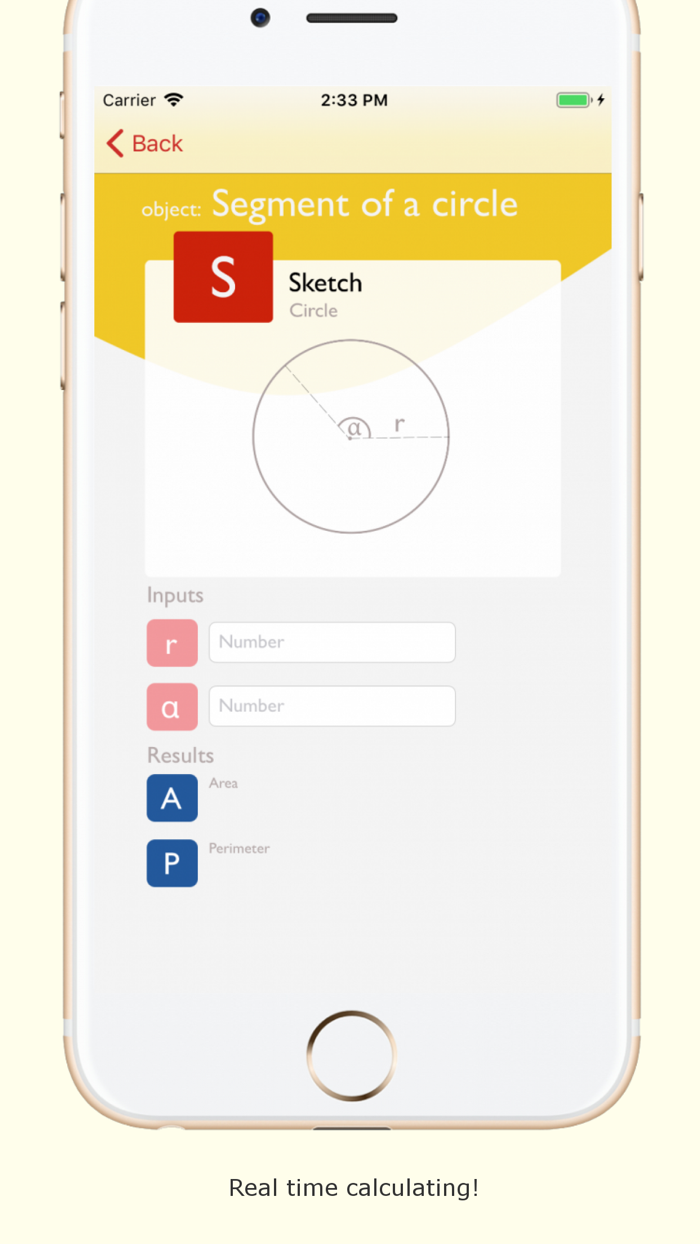 Areas   perimeters calculator