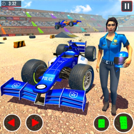 Police Formula Car Derby Games Icon