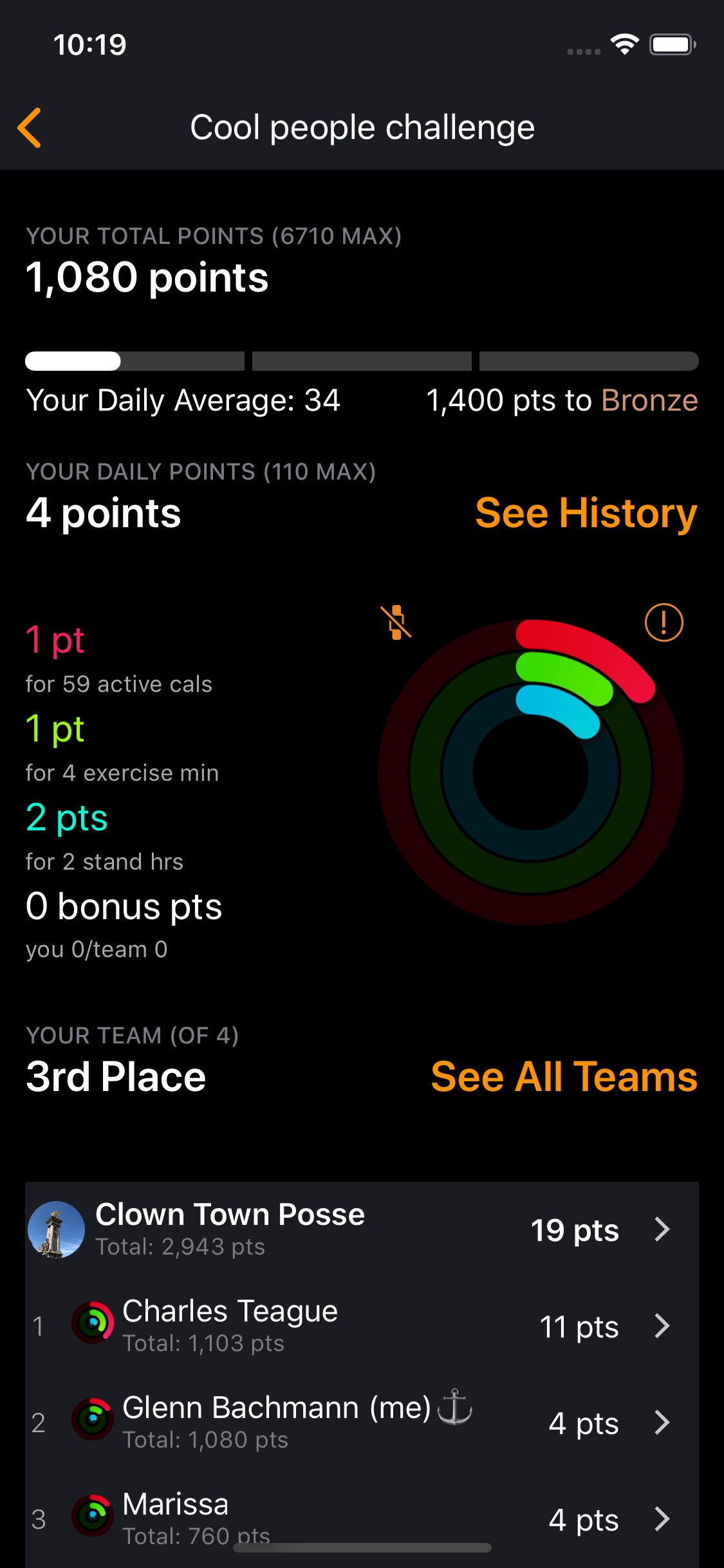 Screenshot do app Challenges - Compete, Get Fit
