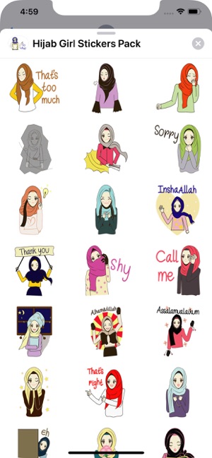 Hijab Girl Stickers Pack(圖2)-速報App
