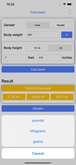 BSA Calculator by ND(圖4)-速報App