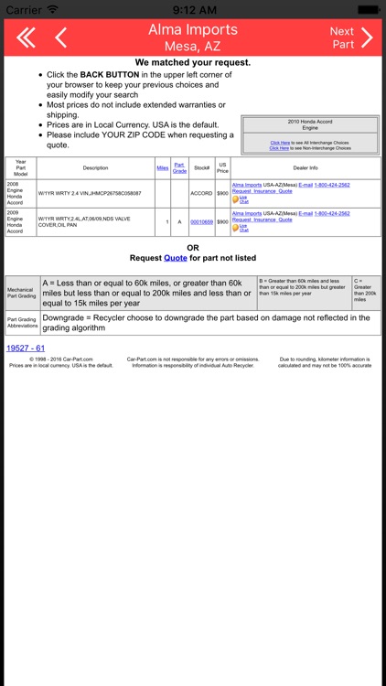 Alma Imports Recycled Parts