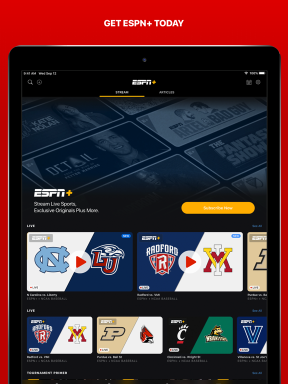 ESPN Get scores, news, and watch live sports screenshot