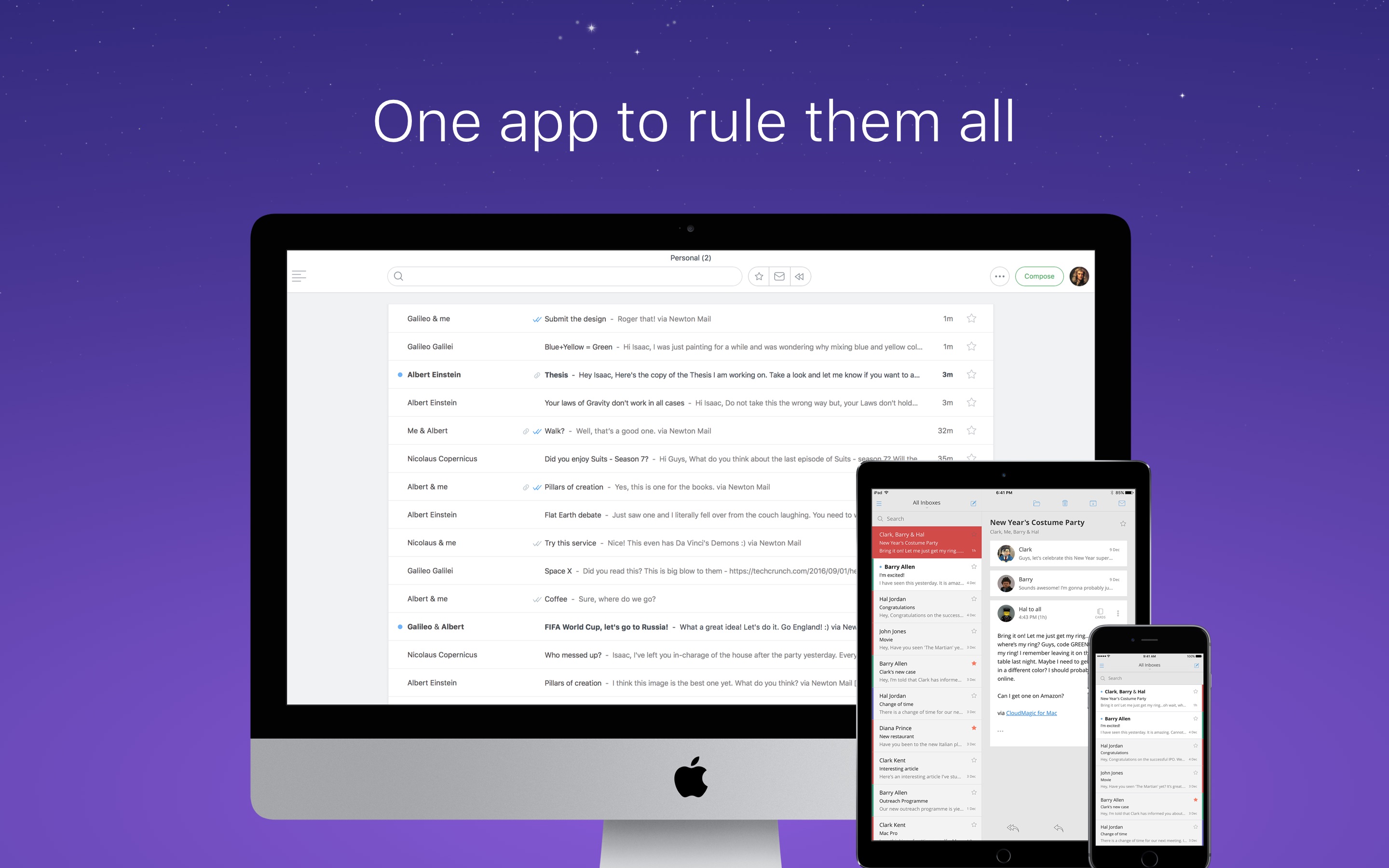 Screenshot do app Newton - Supercharged emailing