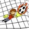 This is the simple action game of soccer goal keeper