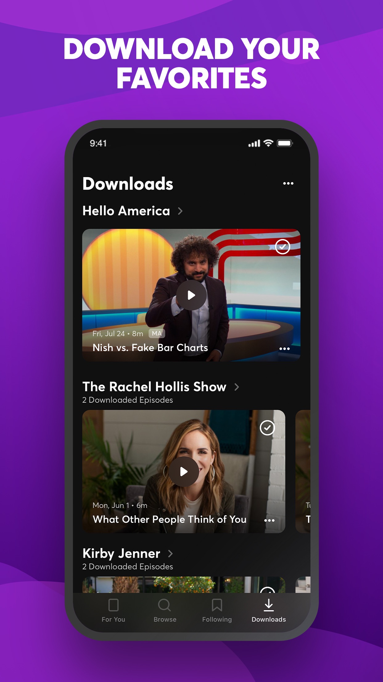 Screenshot do app Quibi: All New Original Shows