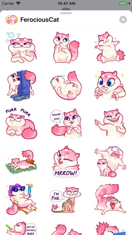 Ferocious Cat Sticker