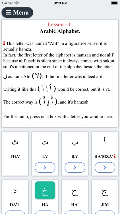 Arabic Alphabet Eng