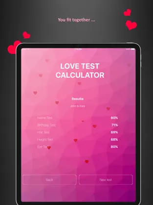 Screenshot 5 Calculador del test del amor iphone