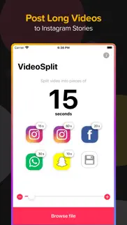 cut video editor for instagram iphone screenshot 1