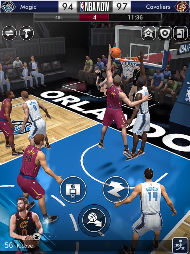 NBA NOW -mobiilikoripallopelin kuvakaappaus