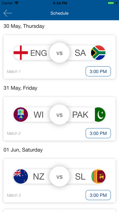 Worldcup Schedule 2019 screenshot 2