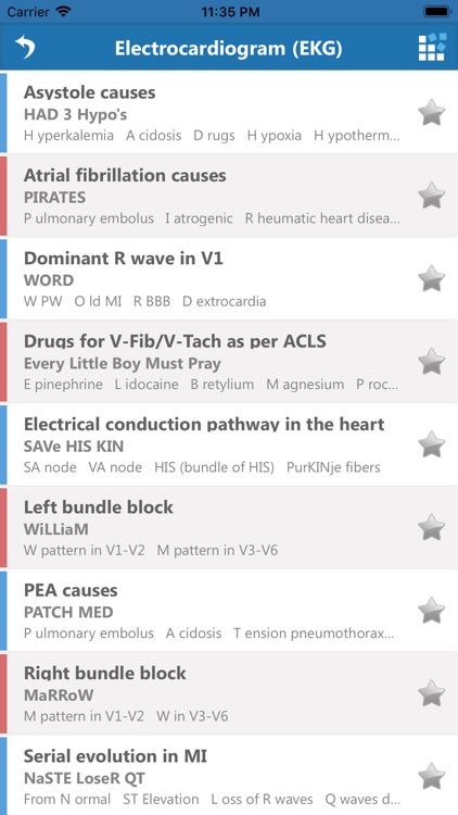 Cardiology Mnemonics