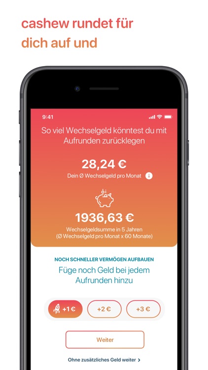 cashew Wechselgeld investieren screenshot-3