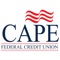 CAPE FCU's Mobile Banking allows you to check balances, view transaction history, transfer funds, and pay loans on the go