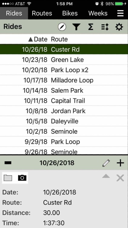 MMK Biking Log