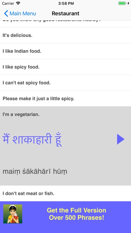 Speak Hindi Travel Phrase Lite screenshot-3