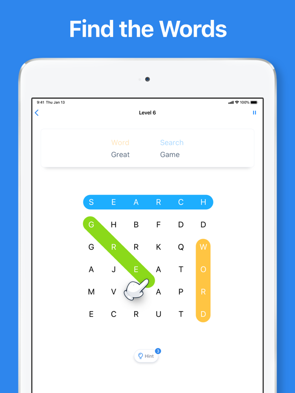 Word Search - Crossword Game iPad app afbeelding 1