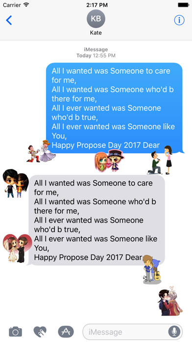 How to cancel & delete Propose day Sticker for iMessage from iphone & ipad 1