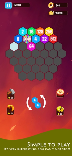 Honey Bee 2048 Hexagon(圖2)-速報App