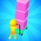 Let's accumulate more cubes for yourself by hitting the glittering blocks and stack them up