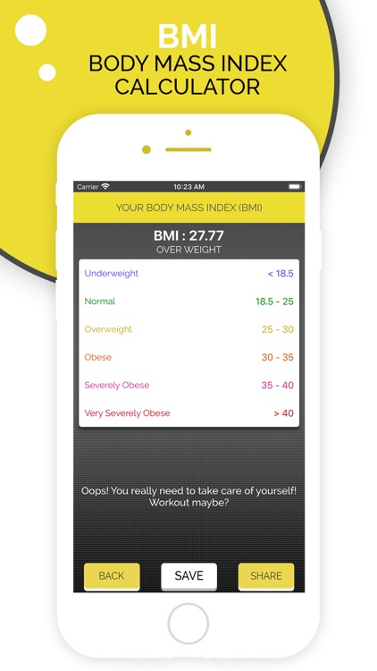 Calculate BMI(Body Mass Index) screenshot-3