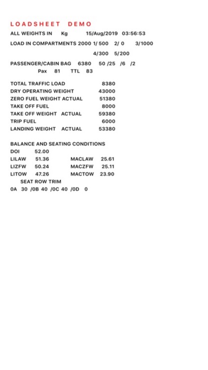 A320 Weight and Balance screenshot-3