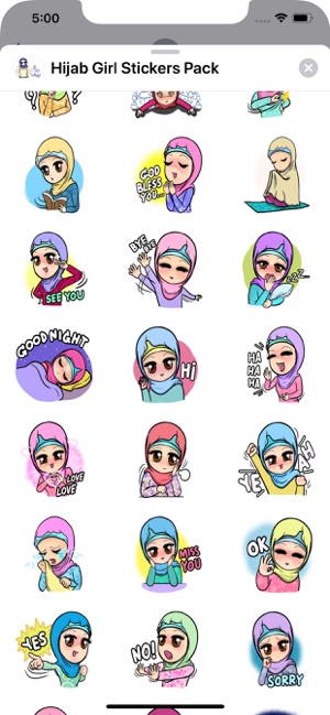 Hijab Girl Stickers Pack(圖6)-速報App