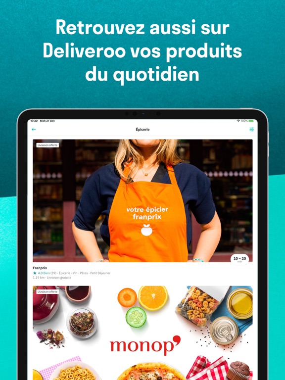 Deliveroo: livraison de plats Deliveroo: livraison de plats