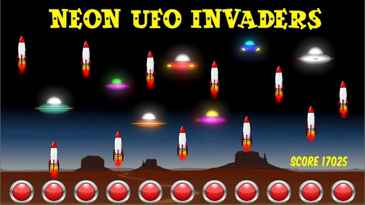 Neon UFO Invaders Pro screenshot-4