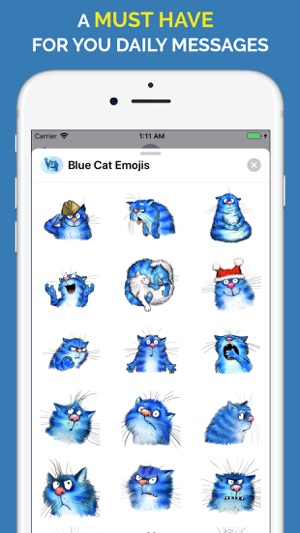 Blue Cat Emojis(圖2)-速報App