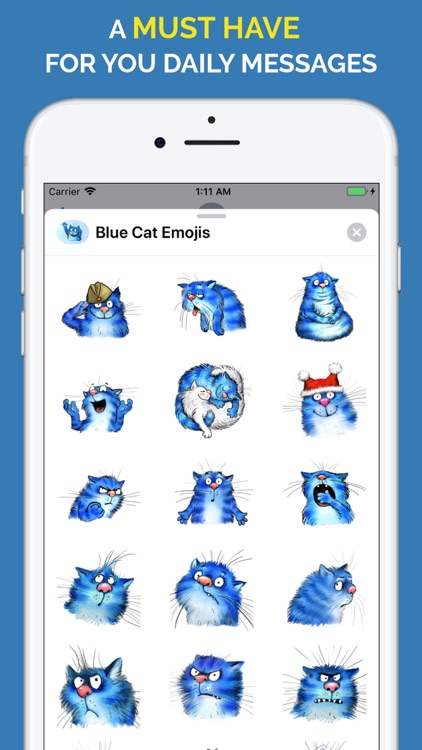 Blue Cat Emojis