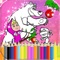 Colouring book game with Cute Girl and the Bear for you and especial for your children