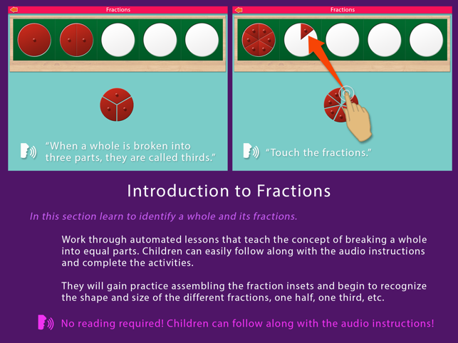 Montessori Preschool Fractions(圖2)-速報App